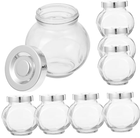 LABRIMP 10pcs Sealed Mini Glass Candy Jars for Tea Storage Airtight Spice Holders Jam Jars for Snacks Transparent Food Storage Container
