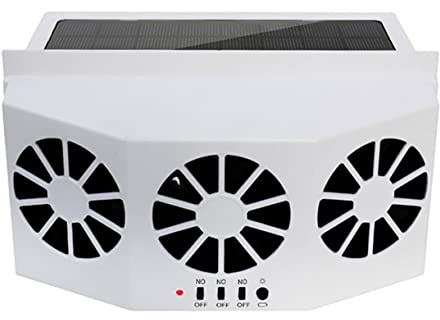 UKCOCO 3 Piezas Ventilador Solar de Escape para Auto Ventilador Extractor de Aire Enfriador de Aire Solar Sistema de Ventilación de Coche Instalación y Energético