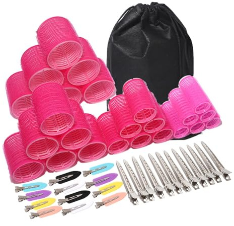 Set di 6 bigodini con clip in metallo per capelli lunghi e corti, per salone di parrucchiere ed eventi formali per acconciature rapide
