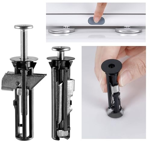 Angel Shield Toilet Seat Bolts Fittings Kit, 2pcs Heavy Duty Toilets Seats Fastener Locking Bolts Replacement Fixing Kits for Top Mounting Toilet Lid Hinges, Easy Installation Bolt and Screws