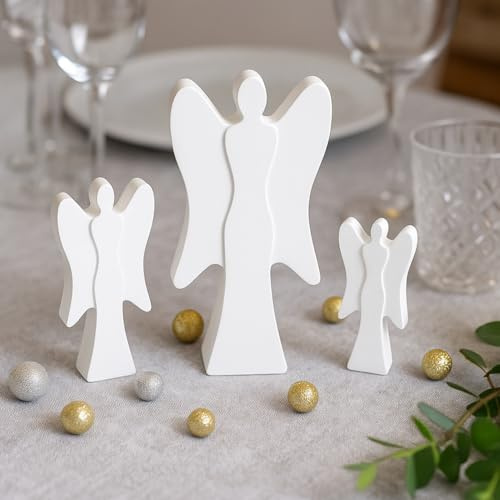 3 Stück Kerzen Silikonform 3D Engel, Silikonformen Gießformen Weihnachten Kerzenformen zum Gießen, Silikonform Weihnachten Engel Gips Gießformen Silikon Giessformen Silikon Gießform Weihnachten (A)