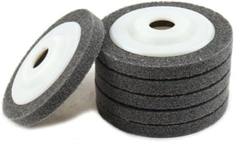 hcaioz Disco abrasivo in fibra di nylon da 100 mm, 115 e 125, disco lucidante non tessuto, 4-5'', for metallo ydl.