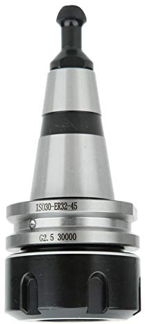 ISO30 - ER32-45 Chuck Tool Holder | G2.5 Balanserad 30000 rpm för CNC -fräsning | Hög noggrannhet COLLET för automatisk verktygsändringsspindel/metallbearbetning