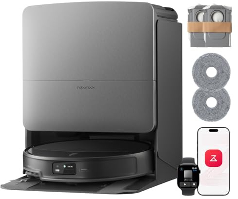 roborock Saros 20 Set Robot Vacuum Cleaner with Mop, 36,000 Pa Suction, 3.46 in Double-Layer Threshold, Zero-Tangling, Ultra-slim, StarSight Autonomous 2.0, DirTect Technology, 100°C Hot-Water Care