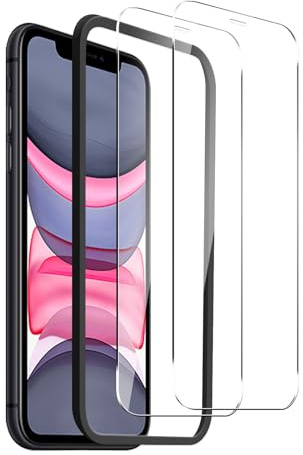 YYAWWNE 【2+1】 Schutzfolie für iPhone 11/XR mit Einfachem Installationswerkzeug, Displayschutzfolie, Panzerglas, Gehärtete Glas | 9H, HD, kristallklar, Ohne Staub und Blasen, Einfache Installation.