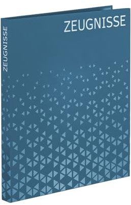 HERMA Carpetas para certificados, tamaño A4, color azul, 3 unidades, cada una con 10 fundas transparentes para 20 certificados, certificados y documentos, con impresión interior, mecanismo de 4