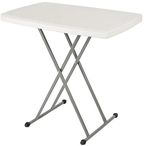 Table Pliante, Table de Jardin Plastique, Hauteur réglable, pour Une Utilisation en intérieur ou en extérieur
