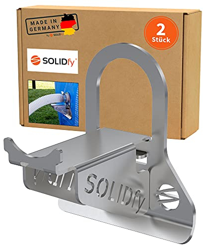SOLIDfy® - 2x 26mm - 38mm Pool Schlauchhalter Knickschutz aus Edelstahl für Intex und Bestway Swimmingpools