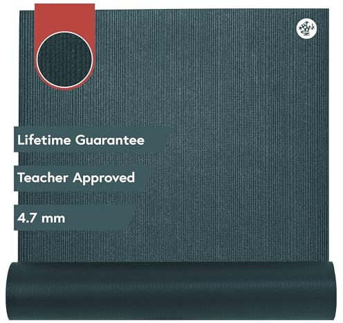 Manduka PROlite Yoga Mat 71 - 4.7mm | Lifetime Durability | Hygienic Construction | Teacher Approved | 71 x 24 inches | Dark Deep Sea