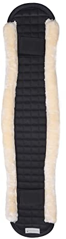 WALDHAUSEN Longiergurt-Unterlage mit Synthetik-Fell, WB, schwarz