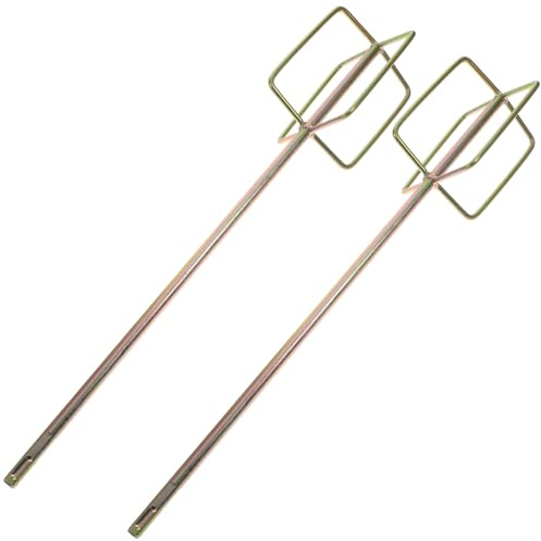 DOITOOL 2Pcs Paint and Mixer, Power Drill Mixer Attachment, Metal Paint Mud Mixer Heavy Duty Cement Mixer Concrete Drill Mixing Rods Professional Paint Cement Grout Bucket Mixer