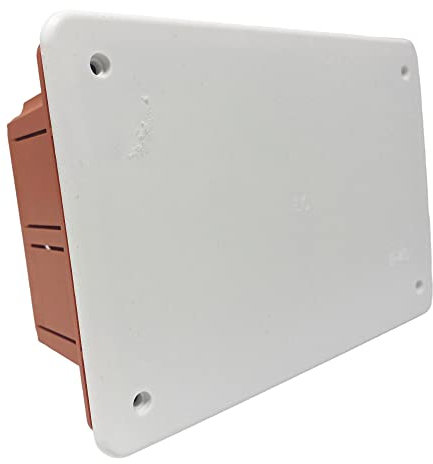 Vetrineinrete® 2 Scatola di derivazione cassetta da incasso con coperchio e viti scatola per apparecchiature elettriche IP40 196x152x70 mm