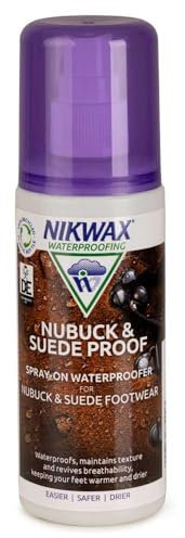Nikwax NUBUCK & SUEDE SPRAY-ON WATERPROOFER, Waterproofer for Nubuck and Suede Footwear, 125ml (Neutral)