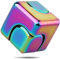 Infinity Fidget Cube Spinner Spielzeug für Kinder Erwachsene, Fidget Puzzle Block Figner Spinner Metall, Cooles Mini Gadget Spielzeug zum Stressabbau, Focus 2 in 1 Spinning für Jungen und Mädchen
