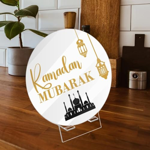 Ramadan Kalender Countdown, Ramadan Dekorationen für Zuhause 2024, Ramadan Tischdekoration, Acryl Ramadan Adventskalender, Tag des Ramadan Countdown-Kalender, Eid Mubarak Schreibtischkalender