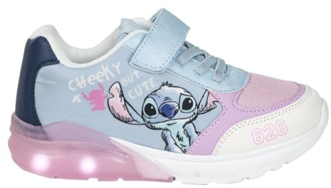 Disney Stitch Chaussures Sport, Baskets Lumineuses - Cadeau pour Filles et Femmes, Tailles EU 30 à 35 (Multicolore)
