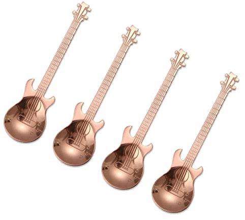 Garneck 1 Stk Küchenzubehör kaffeelöffel stainless steel geschenkeidee kaffelöffel Bistro Rührwerk aus Edelstahl Löffel aus Metall Teelöffel Gitarre Kaffeerührlöffel Rostfreier Stahl Eis