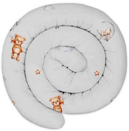 Totsy Baby XXL Bettschlange Bettkissen Stillkissen Bettrolle Bettkantenschutz Zierkissen Bettumrandung Schlange XL Handmade Teddybären 150 cm Oeko-Tex-Zertifikat