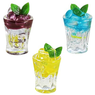 HONITANO 3stücke Miniatur-saft-Ornament Aus Mini-schmuck Für Hausdekor Handwerk Bastelidee Als Für Mini-Haus-Liebhaber