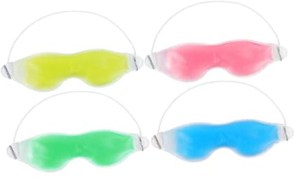 OSOLADY Gel Augenmaske Wiederverwendbar Kälte Und Wärmekompresse Für Müde Augen Kühlendes Gelmaterial Vielseitig Für Schlaf Und Reisen 4 Stück Bunt