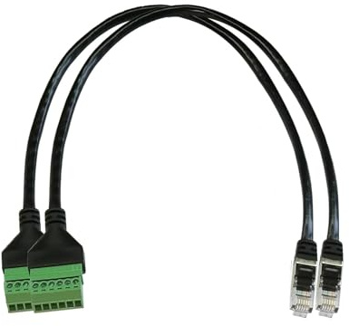 Harrisen 2PCS RJ12 Schraubklemme RJ12 6P6C auf 6-Pin Lötloser Stecker Adapter, RJ12 6P6C Stecker auf 6 poligen Telefonkabel für Cat3, RJ12 Stecker auf 6-Pin Klemme Breakout Board,30cm