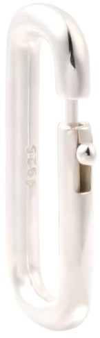 Beebeecraft 1 Caja de 925 Cierres Ovalados de Plata de Ley para Joyería de 22.5x10.5x2mm con Resorte Pequeño para Collar con Mosquetón Acortador Y Potenciador con 1 paños de Pulido para Pulseras Y