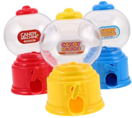 KOMBIUDA 3 Pezzi Macchina per Dolci Colorata per Dispenser Snack per Feste Contenitore per Gumballs per Compleanni e Matrimoni