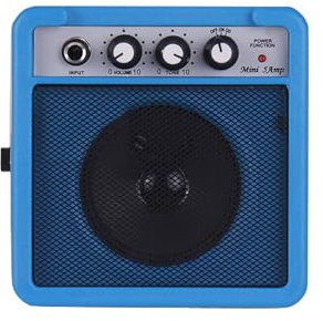 VGEBY Compact 5W Guitar Amplifier Speaker with Overdrive, Portable Acoustic Amplifier for Musicians on the Go - Blue (Blue)