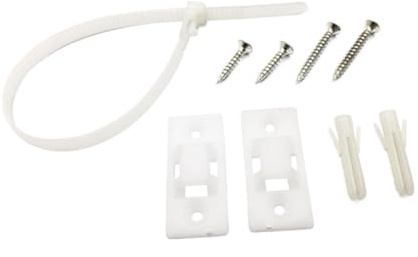 SUPVOX 10set Tip Plastic Buckles for Furniture Safety White Prevents Cupboard and Wardrobe Toppling in Boy Girl