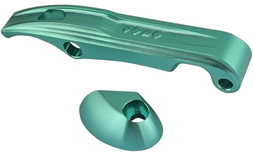 Homeponnew Serrure de sécurité pliable en alliage d'aluminium pour poignée de vélo Dahon - Usiné CNC, compact 115 x 39 x 6 mm, composant de moyeu léger et résistant à l'usure - Bleu cyan
