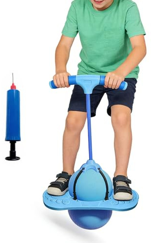 Pelota saltarina para niños | Juguete de equilibrio y rebote con asa | Pelota rebotadora de ejercicio y equilibrio | para adultos, niños, yoga, interior, exterior, preescolar, jardín de infancia, hoga