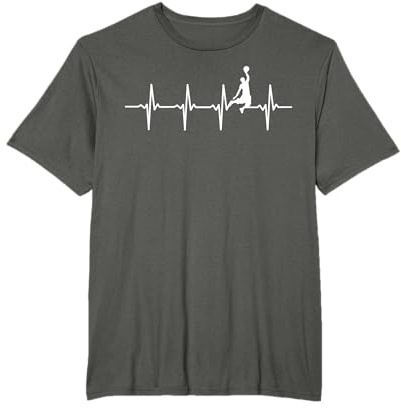 Basketball Herzschlag EKG T-Shirt | Basketballer Geschenk T-Shirt