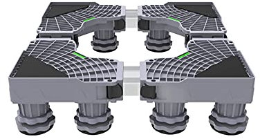 Waschmaschinen-Untergestell Anti-Scratch Trockner und Kühlschränken Universal-Basis Verstellbare Länge/Breite 45-66cm Sockel für Schützt Waschraumboden Anti-Vibrations-Pads (8Legs)