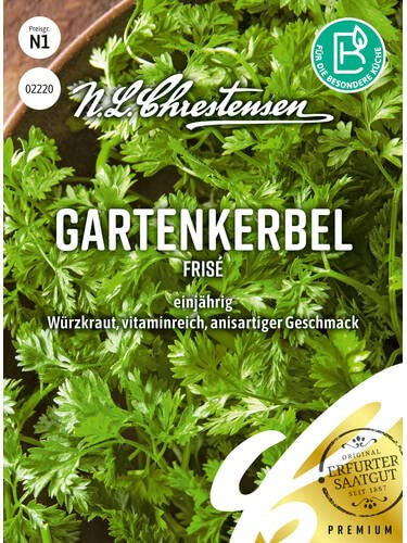 Kerbel Samen, Gartenkerbel, Gartenkräuter vom Saatgut Experten N.L. Chrestensen