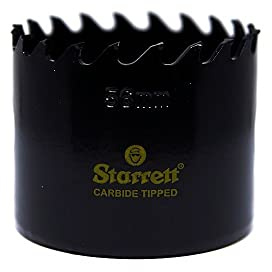 Starrett Hartmetall-Lochsäge - CT056MM Tiefschnitt-Lochsäge - für abgehängte Holzböden, Stahlbeton und Glasfaser - 56 mm