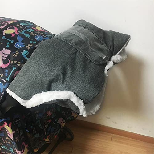 Kinderwagen Handwärmer Universal Kinderwagenmuff Plüsch Gefüttert Handschuhe Winddicht Kinderwagenhandschuhe mit Handytasche Handwärmer Atmungsaktiv Kinderwagen Handwärmer für Buggy Radanhänger
