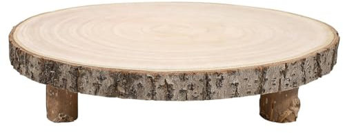 Closer 1 pz Rotondo in Legno Cupcake piedistallo Torta Stand alzatina per Alzata per Legno Colore Supporto per Torta in Legno