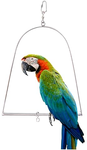 DRESSOOS Edelstahl Vogelspielzeug Für Papageien Hängeschaukel Für Vögel Für Käfige Sicher Und Robust Klein