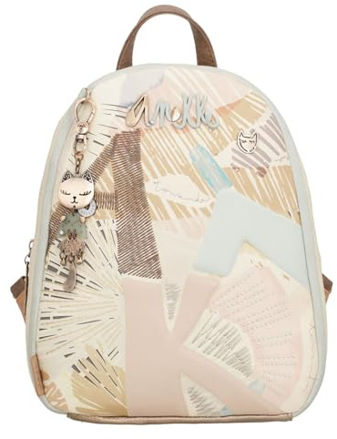 Anekke - Wanderrucksack für Damen, mittelgroßer Rucksack mit verstellbaren Griffen und Handgriff, verschiedene Taschen, Zubehör und Accessoires für Damen, Maße 24 x 30 x 8 cm