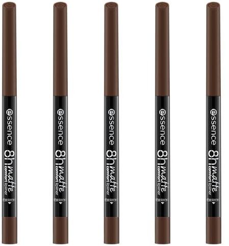 essence 8h MATTE comfort lipliner, Nr. 11, Braun, langanhaltend, sofortiges Ergebnis, matt, vegan, ohne Konservierungsstoffe, ohne Parabene, ohne Mikroplastikpartikel, 5er Pack (5x0.3g)
