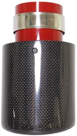 Auspuff Schwanzrohr Auto Universal Rot Edelstahl Schalldämpfer Dekorationen Carbon Fiber Glänzend Auspuff System Schalldämpfer Rohr Spitze Auspuff Schalldämpfer(48MM IN 101MM Out)