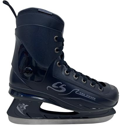 Cox Swain EIS Hockey Schlittschuhe Crew für Anfänger und Fortgeschrittene, Kinder und Erwachsene, Edelstahlkufe vorgeschliffen, Gr. 44