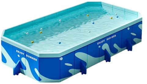 Hopfällbar pool - rektangulär pool, bärbar utomhuspool | Familj simlekcenter pool, rektangulära utomhuspooler för utomhusträdgård, vuxna, vattenspel