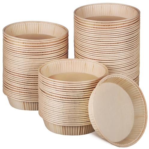 Garneck 100piezas Mini Tart Pans Moldes Desechables Para Tartas y Pasteles Aptos Para Horno y Microondas Para Quiches y Postres
