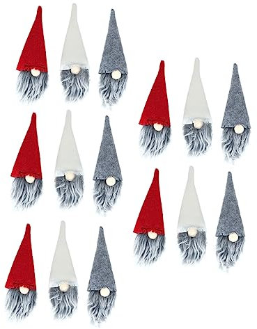 Alipis 30pcs Weihnachten Wein Flasche Santa Schneemann Xmas Party Dekorationen Set