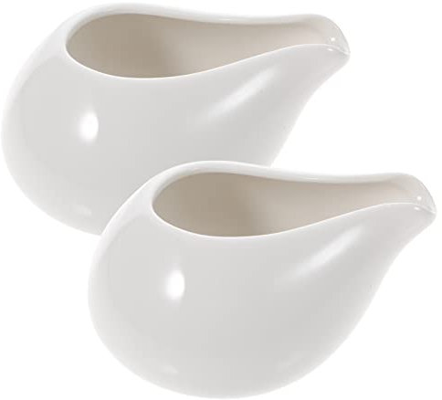 KICHOUSE 2piezas Tazas De Salsa De Cerámica Para Salsas y Condimentos Para y Banquetes Blanco