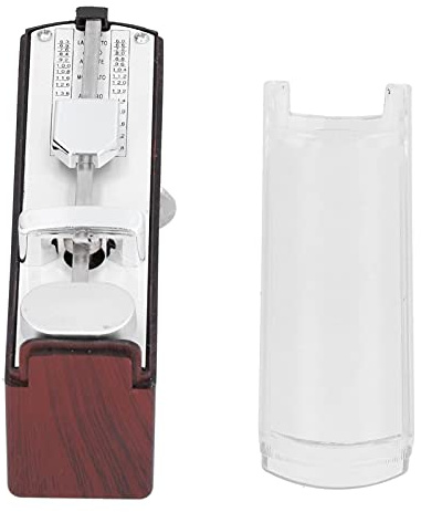Mtlavish Mechanisches Metronom, Tragbar, Traditionell für Klavier, Ukulele, Gitarre, Geige, Burgunderholz (Weinrot)