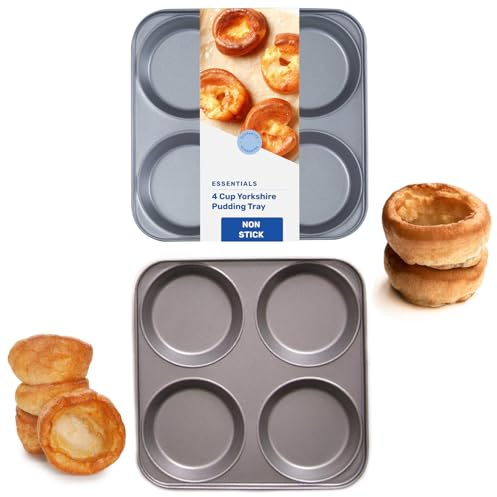 Giant Easy to Use Non-Stick 4 Cup Yorkshire Pudding Oven Baking Tray (1)