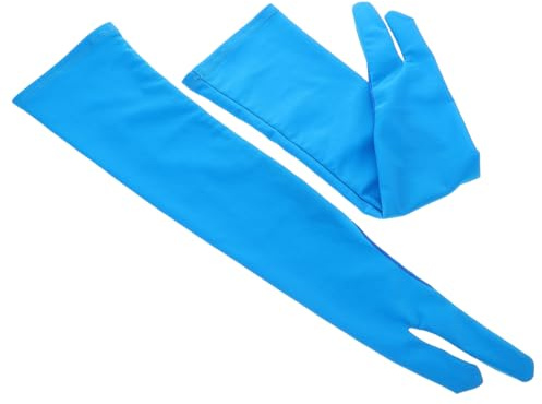 Beatifufu Breathable Two-Finger Artist Glove for Left Hand Anti-Smudge Drawing Glove with Ventilated Design for Digital Tablets and Outdoor Sketching Blue