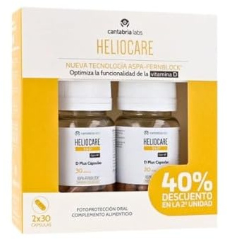 Heliocare 360° D Plus Oral Cápsulas Pack 2 X 30 U